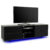 Centurion Supports Avitus Gloss Black 4 Drawer with Oceanblue LED Light TV Stand