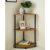 3 Tier Walnut Corner Shelf Side End Table Storage Office Bedroom Living room