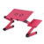 Folding Laptop Desk Table Bed Adjustable Portable Stand Tray Furniture Pink