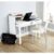 REGIS EXTENDING CONSOLE TABLE COMPUTER TABLE STUDY DESK RETRACTABLE SHELF WHITE