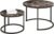 SG Traders Round Nesting Coffee Table Set Industrial Wooden Nesting Tables