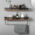 2X Utility Floating Wall Shelf Rack Kitchen Shower Caddy Organizer w/Towel Bar