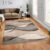 Woven Carpet Modern High Quality With Wave Look Mottled In Grey Beige Cream