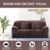 Chocolate VELVET Elastic STRETCH SOFA COVERS Slipcover Protector 1/2/3/4 Seater