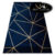 Exclusive Modern Rug “EMERALD” glamour geometric lines NAVY GOLD High Quality