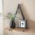 Triangle Wall Shelf Black Metal Frame With Wooden Shelf Floating Wall Home Deco