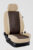 Ford Transit Connect 10/18 Size Front Seat Covers 3-Seater: Faux Leather/Brown/