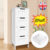 Bathroom Cabinet 4 Drawer White Storage Cupboard Free Standing Unit Living Room