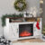 Modern Fireplace Insert TV Stand Cabinet Unit Electric Fire Logs Heater Flame UK