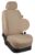 Ford Ranger 2016 Onwards Dimension Front Seat Covers Regular Seats: Space Beige/Beige