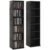 HOMCOM Set of 2 CD Storage Units with Adjustable Shelves High Gloss Black