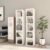 CD Cabinets 2 pcs High Gloss White 21x16x93.5 cm Engineered Wood vidaXL