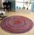 Rug Cotton Round Reversible 100% Natural Braided Home Decor Rustic Look Rug