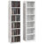 HOMCOM Set of 2 CD Storage Units with Adjustable Shelves, High Gloss White