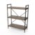 Loft Three Tier Bookshelf with Pipe Designed Uprights