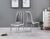 Set of 2 Grey Faux Leather Chrome Sturdy Legs Dining Chair Home Modern Kitchen