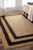 Handmade Braided Natural Pure Jute with Black Design Home Decor Area Rugs