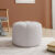 Round Bedroom Padded Stool Pouff Seat Teddy Fleece Makeup Vanity Chair Footstool