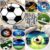 Kids Football Soccer Round Floor Rug Bedroom Carpet Living Room Doormat Mat Gift