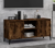 Rustic TV Stand Vintage Industrial Media Cabinet Storage Shelf Door Metal Unit