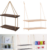 Double Rope Shelf Floating Wall Mounted Rack Unit Shelves Home Storage Bookcase