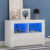 Modern White TV Unit Cabinet Stand High Gloss Doors Matt Body RGB LED Lights