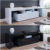 160cm TV Stand Unit Cabinet High Gloss White Black LED Light Sideboard Cupboard