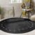 Rug Round Black Dye Braided 100% Farmhouse Natural Jute Rug Carpet Mat