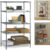 5 Tier Silver Metal Storage Rack Shelving Wire Shelf Kitchen Office Unit Stand