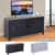 Industrial TV Cabinet Stand Media Center Steel Shelf Doors Storage System