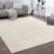 Rug Soft Short-Pile Rug For Living Rooms Soft Washable Beige