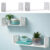 Wall Mounted Floating Storage Shelves Set of 2 Display Rack Wall Shelf Bookcase