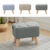 Linen Fabric Footstool Foot Rest Stool Pouffe Ottoman Seat Living Room Furniture