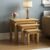 Corona Nest Of 3 Tables Mexican Solid Pine Wood Waxed Rustic Finish Furniture