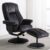 GFA Denver Swivel Recliner Chair & Footstool in Liquorice Fabric Finish