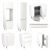 Kitchen White Gloss JPull Door Base Unit Wall Cabinet Tall Flat Pack Handleless