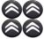 Citroen  Stickers Gel  Emblems Chrome Effect  55mm  Centre Cap Alloy Wheels