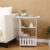 White Bedside Table Cabinet Nightstand Small Side End Table Storage Organizer