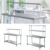 Commercial Catering Table Stainless Steel Work Bench Kitchen Food Shelf Storage