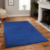 Navy Blue Extra Thick Shaggy Rug Pile Heavy Modern Carpet Living Room Bedroom