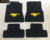 Carpets floor mats for Ford Mustang Pony 2005-2012 black yellow velour 4pcs