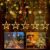 Christmas Decoration Curtain Lights String Xmas Party Window Plug in 12 Star🎁