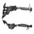 Catalytic Converter Type Approved + Fitting Kit For Ford S-Max 2.0 Front 1253454