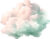 Pastel Doodle Cloud Colourful Bedroom Wall Vinyl Sticker Decals f549