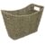 JVL Seagrass Newspaper Magazine Storage Basket Rack with Handles