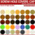 50x Various Colours Self Adhesive Screw Hole Cap Cover 50 Caps Nail Cover 14 mm