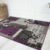 Purple Black Grey Modern Patchwork Rug Soft Milan Living Room Carpet Mat Xmas UK