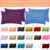 Pillow Cases Housewife Pair Pack Covers Polycotton Plain Dyed Luxury Bedroom