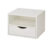 Monda Matt white MDF 1 Drawer Bedside table (H)250mm (W)300mm (D)350mm