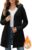 RITOSTA Women’s Long Hoodies Zip Up Ladies Jacket Fleece Lined Thermal Coat Lounge Wear Longline Cardigans Casual Long Sleeve Hooded Sweatshirt with Pockets for Autumn Winter Outdoor